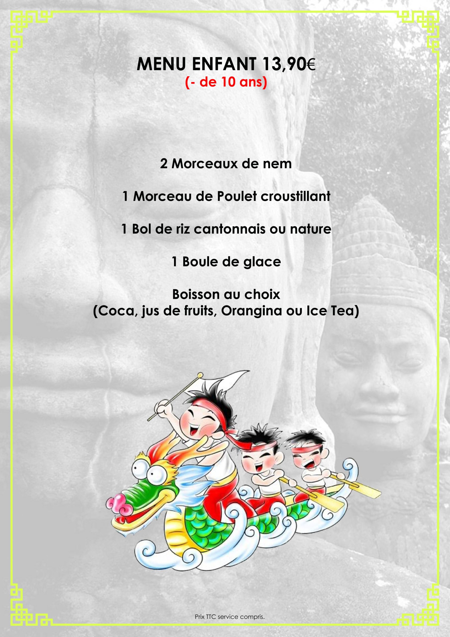 1 Menu enfant 2026